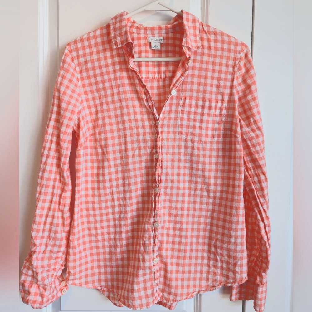 J by J Crew Gingham Button down